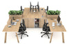 Switch 4 Person Workstation with Uniform Spine [4 x (1600L x 800W) with Cable Scallop] - Thumbnail 14 