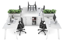  - Switch 4 Person Workstations with Uniform Spine [4 x (1800L x 800W) with Cable Scallop] - 1