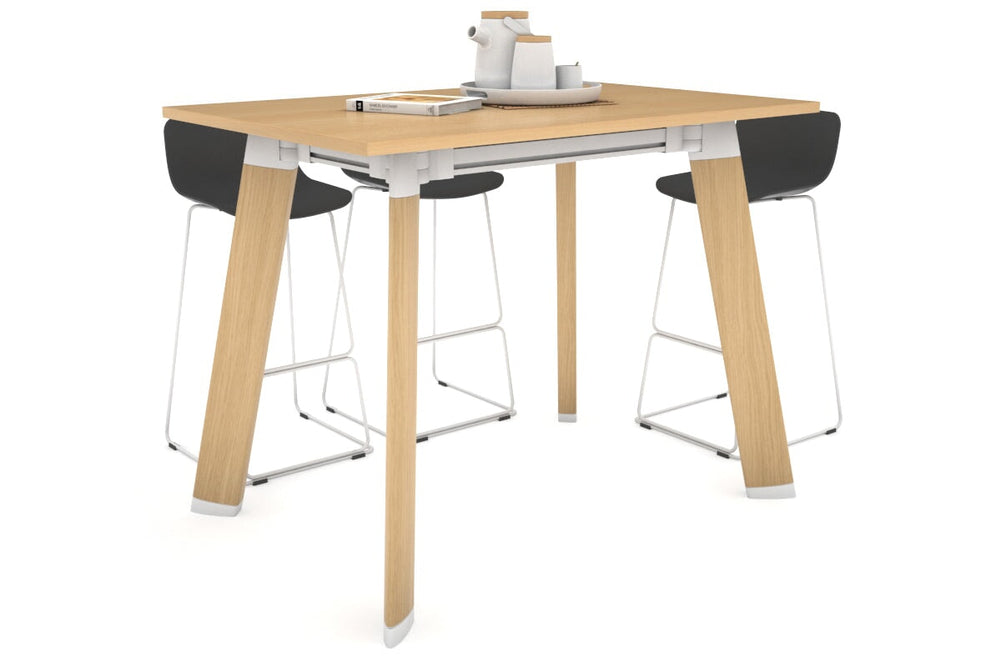 Switch Collaborative Counter High Table [1200L x 700W]-wood imprint leg maple 