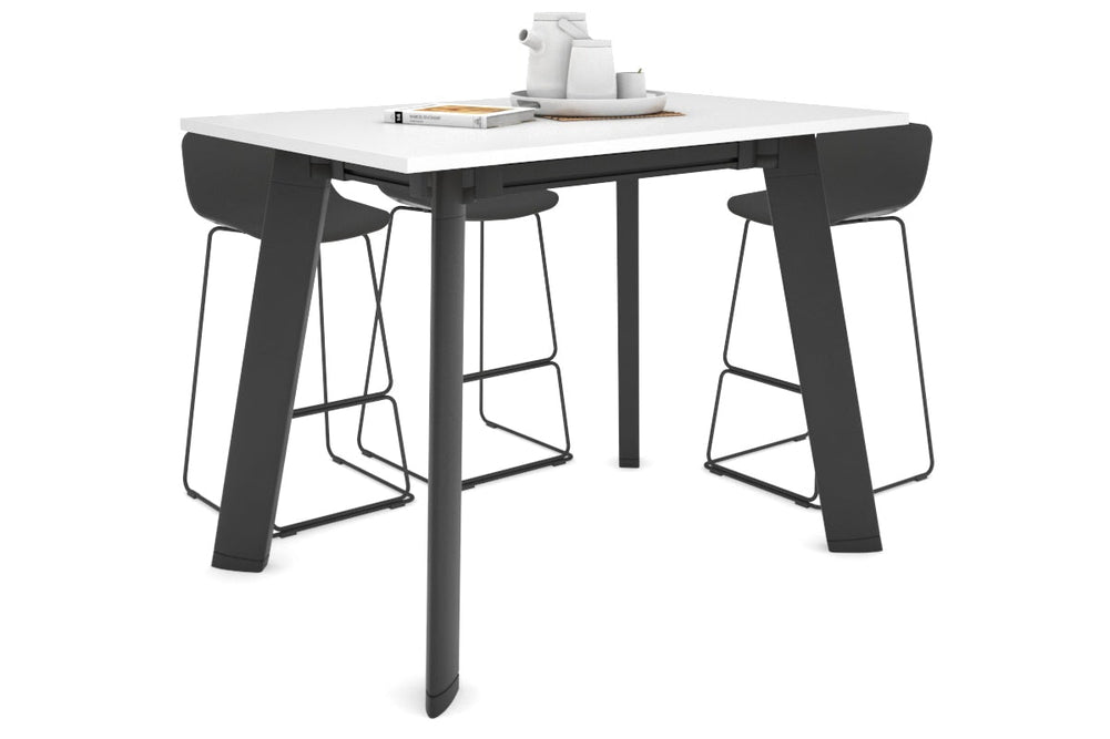 Switch Collaborative Counter High Table [1200L x 700W]-black leg white 