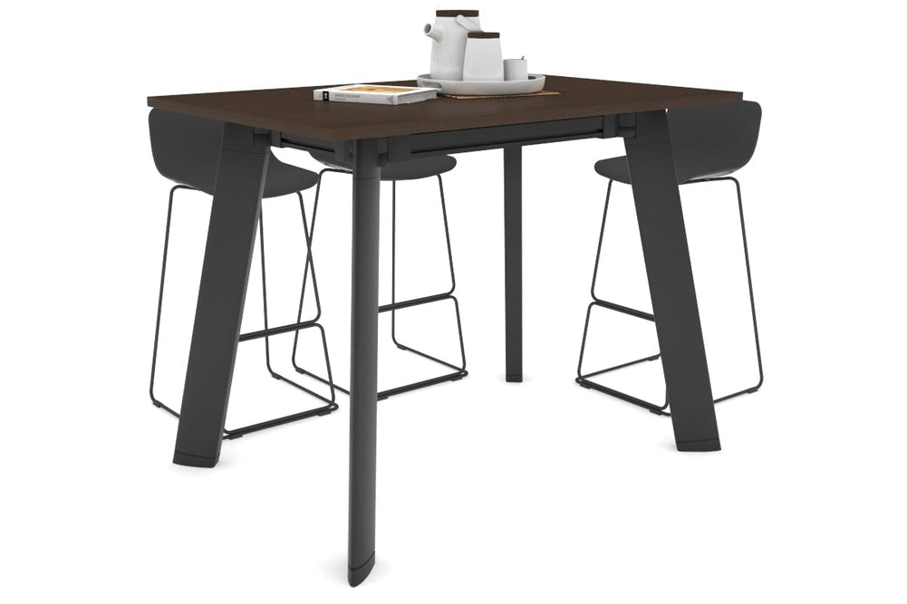 Switch Collaborative Counter High Table [1400L x 700W]-black leg wenge 