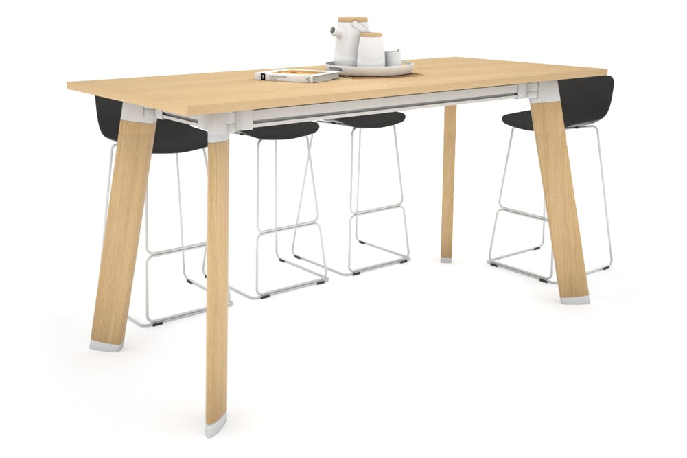 Switch Collaborative Counter High Table [1800L x 800W]-wood imprint leg maple 