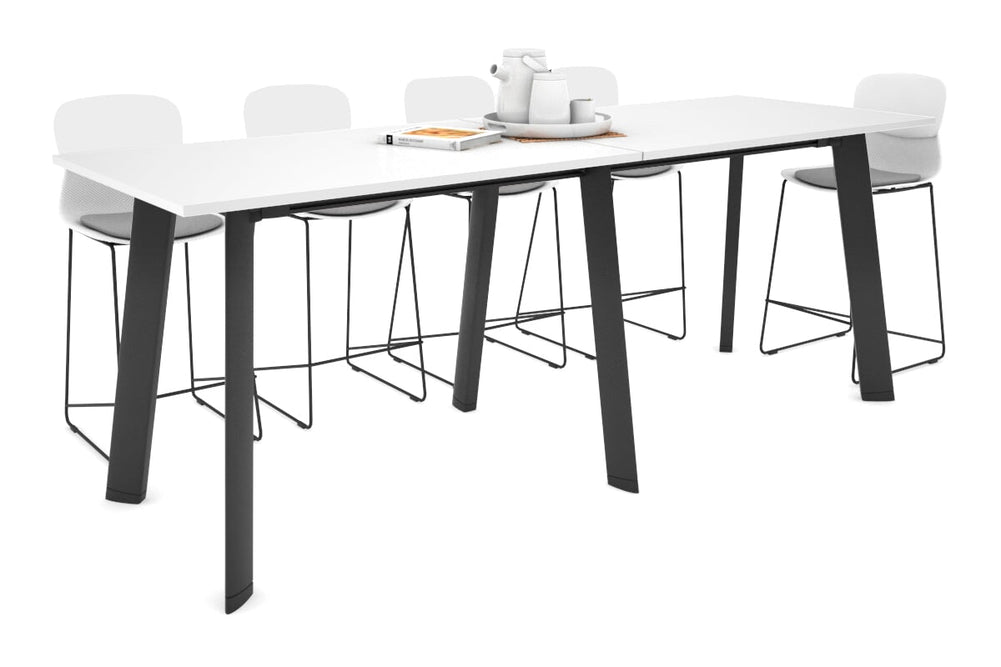 Switch Collaborative Counter High Table [2400L x 800W]-black leg white 