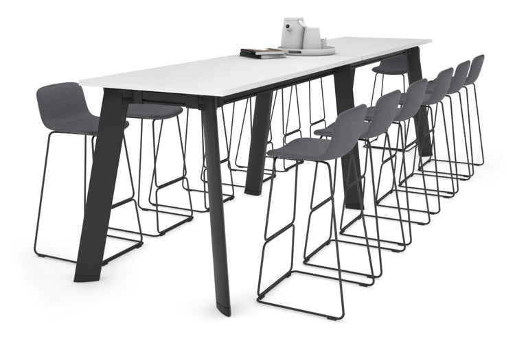 Switch Collaborative Counter High Table [3200L x 800W] Jasonl black leg white 