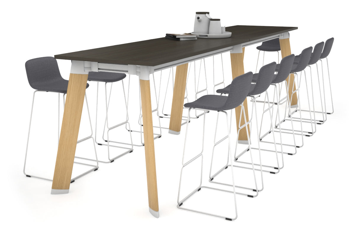 Switch Collaborative Counter High Table [3200L x 800W] Jasonl wood imprint leg dark oak 