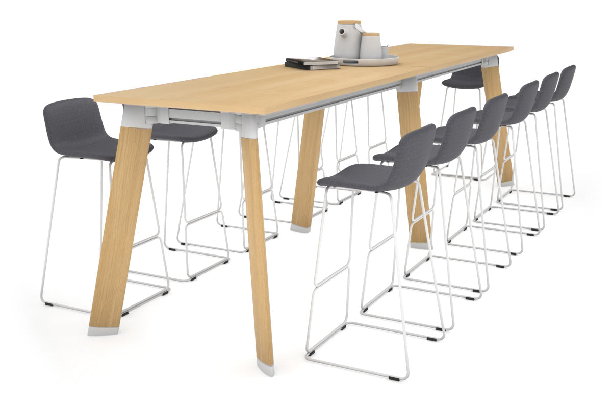 Switch Collaborative Counter High Table [3200L x 800W] Jasonl wood imprint leg maple 