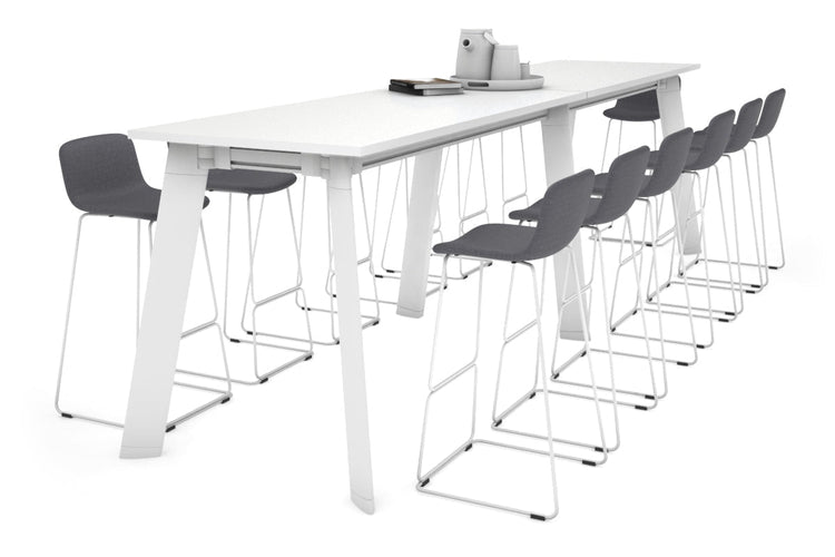 Switch Collaborative Counter High Table [3200L x 800W] Jasonl white leg white 