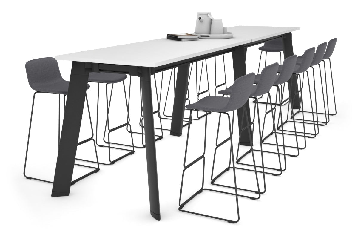 Switch Collaborative Counter High Table [3600L x 800W] Jasonl black leg white 