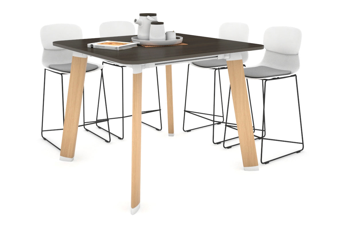 Switch Collaborative Large Counter High Table [1100L x 1100W with Rounded Corners] Jasonl wood imprint leg dark oak 