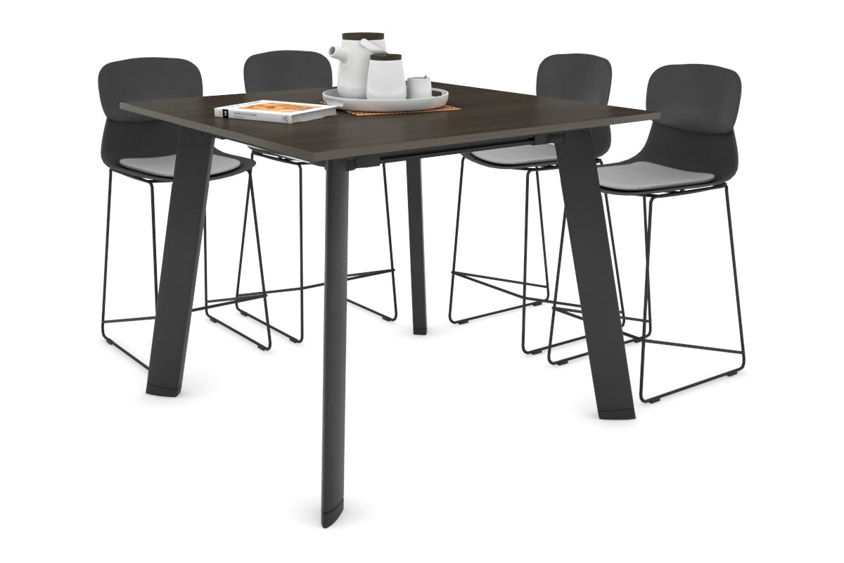 Switch Collaborative Large Counter High Table [1200L x 1200W] Jasonl black leg dark oak 