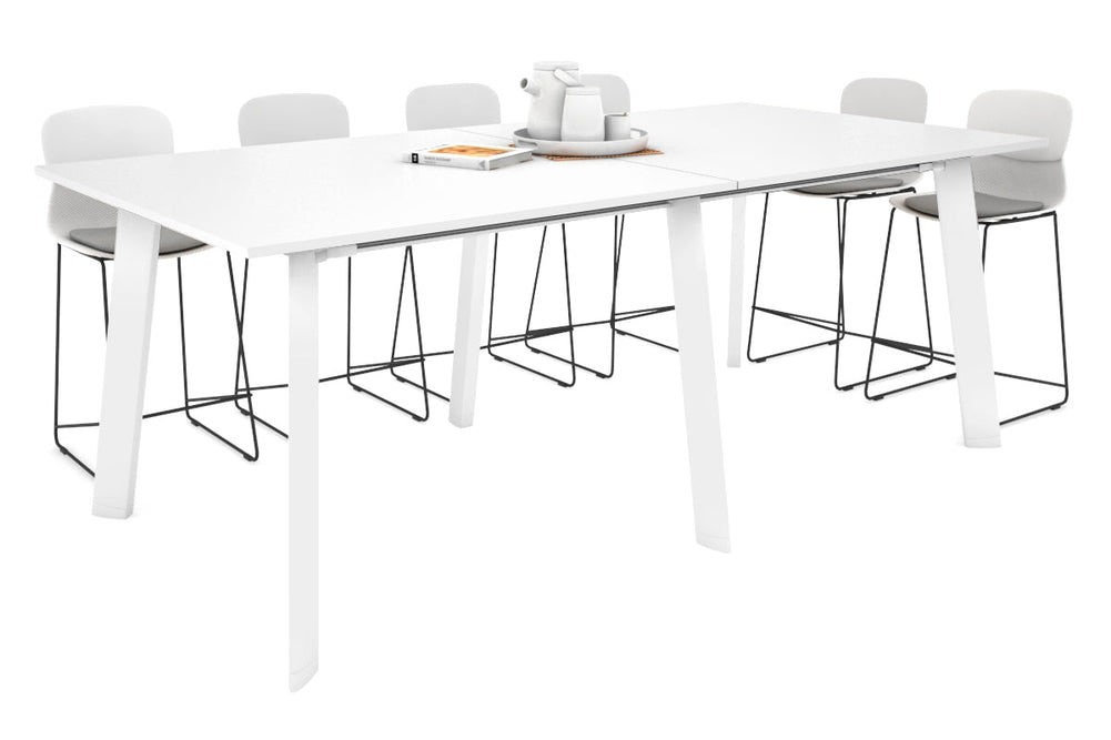 Switch Collaborative Large Counter High Table [2400L x 1200W]-white leg white 