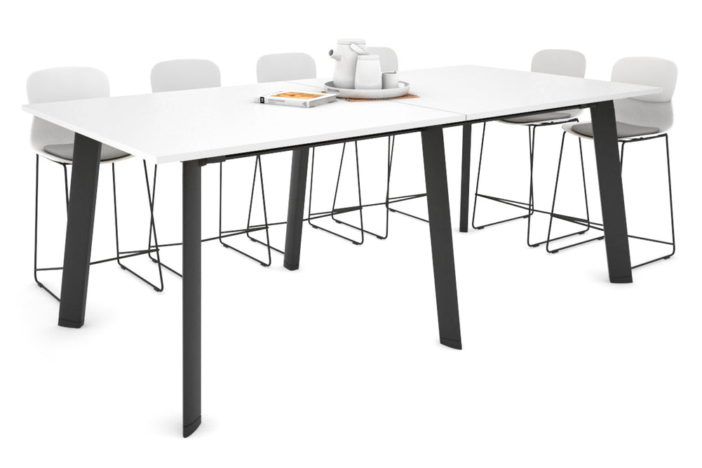 Switch Collaborative Large Counter High Table [2400L x 1200W]-black leg white 