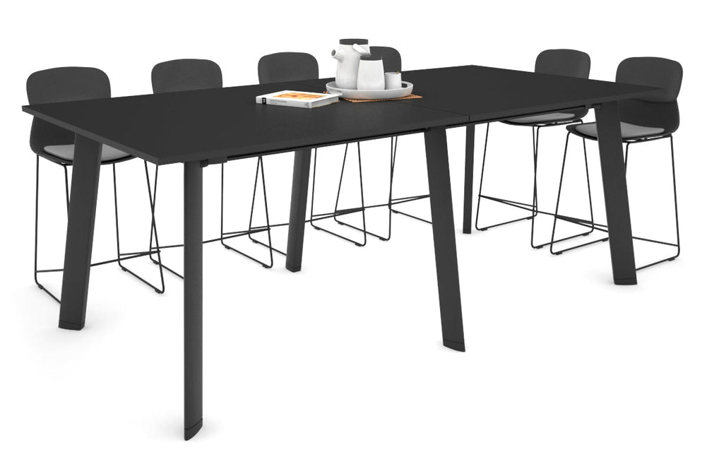 Switch Collaborative Large Counter High Table [2400L x 1200W]-black leg black 