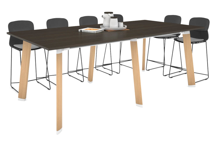 Switch Collaborative Large Counter High Table [2400L x 1200W] Jasonl wood imprint leg dark oak 