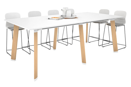 Switch Collaborative Large Counter High Table [2400L x 1200W] Jasonl wood imprint leg white 