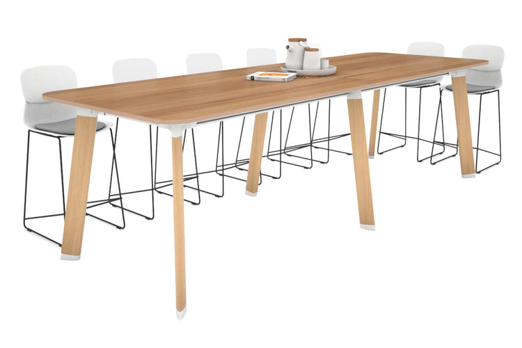Switch Collaborative Large Counter High Table [3200L x 1100W with Rounded Corners] Jasonl wood imprint leg salvage oak 