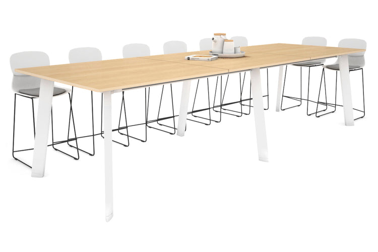 Switch Collaborative Large Counter High Table [3600L x 1200W] Jasonl white leg maple 