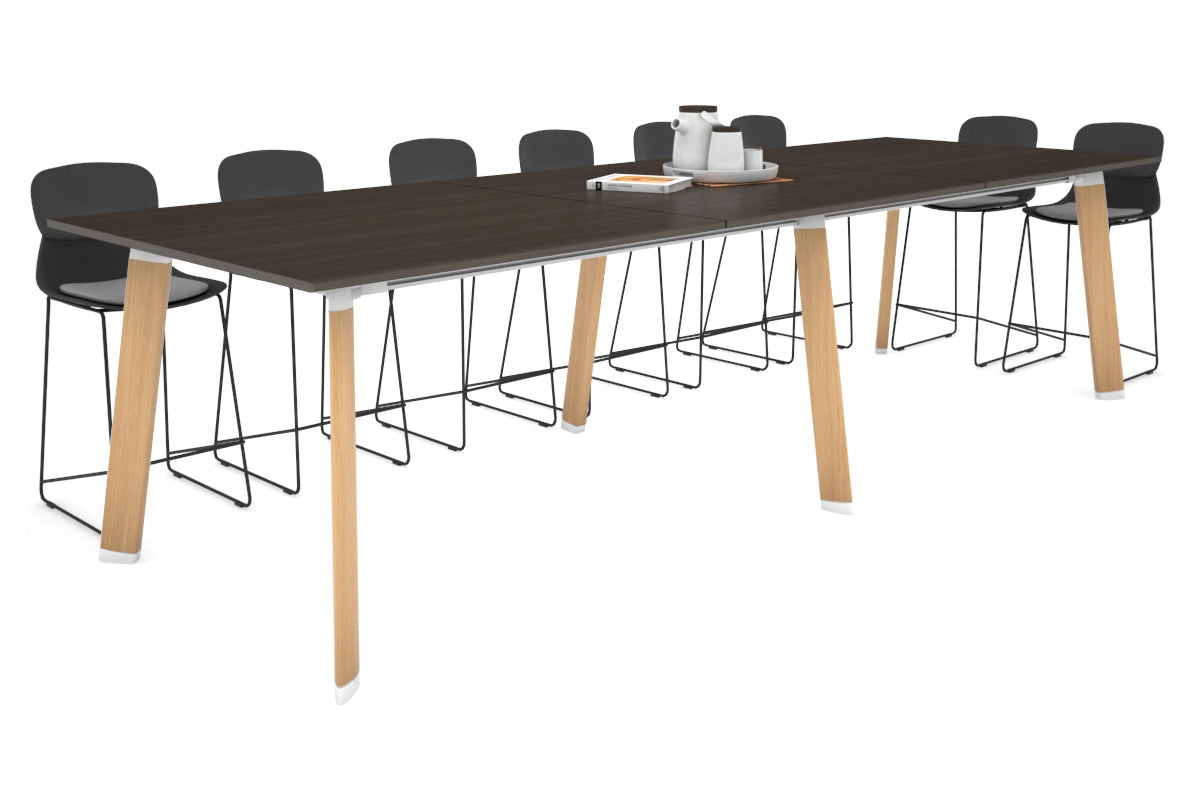 Switch Collaborative Large Counter High Table [3600L x 1200W] Jasonl wood imprint leg dark oak 
