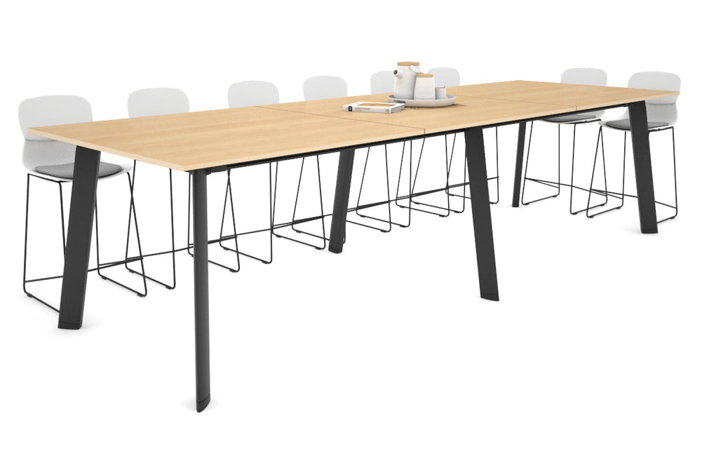 Switch Collaborative Large Counter High Table [3600L x 1200W]-black leg maple 
