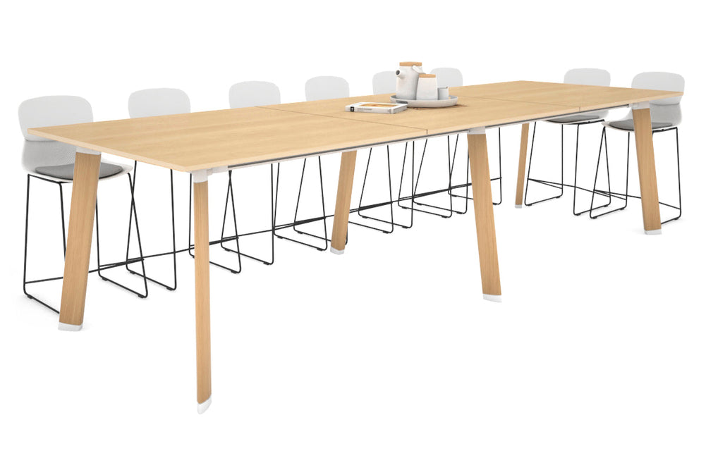 Switch Collaborative Large Counter High Table [3600L x 1200W]-wood imprint leg maple 