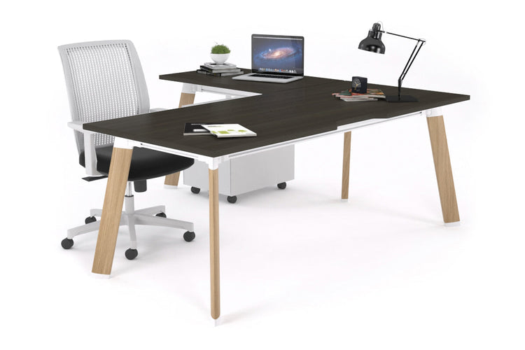 Switch Executive Corner Desk [1600L x 1550W with Cable Scallop] Jasonl wood imprint leg dark oak none