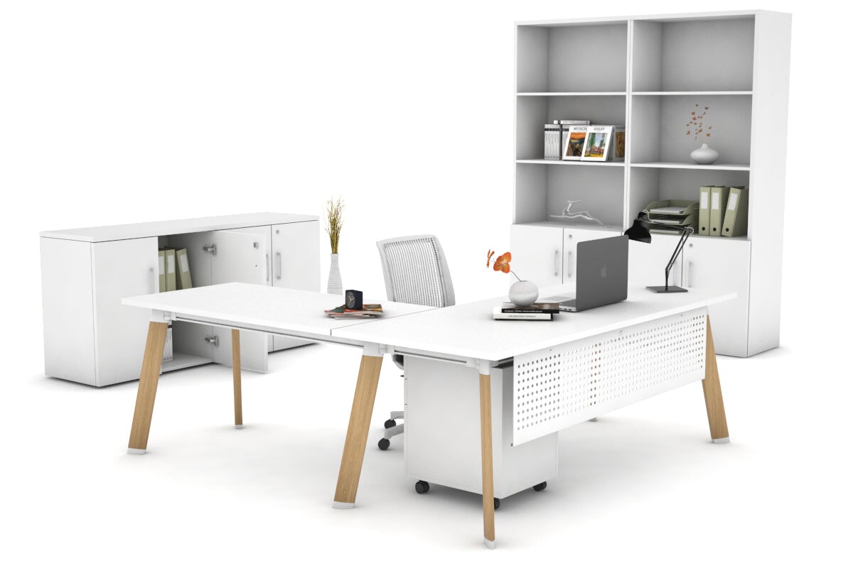 Switch Executive Corner Desk [1600L x 1800W with Cable Scallop] Jasonl 