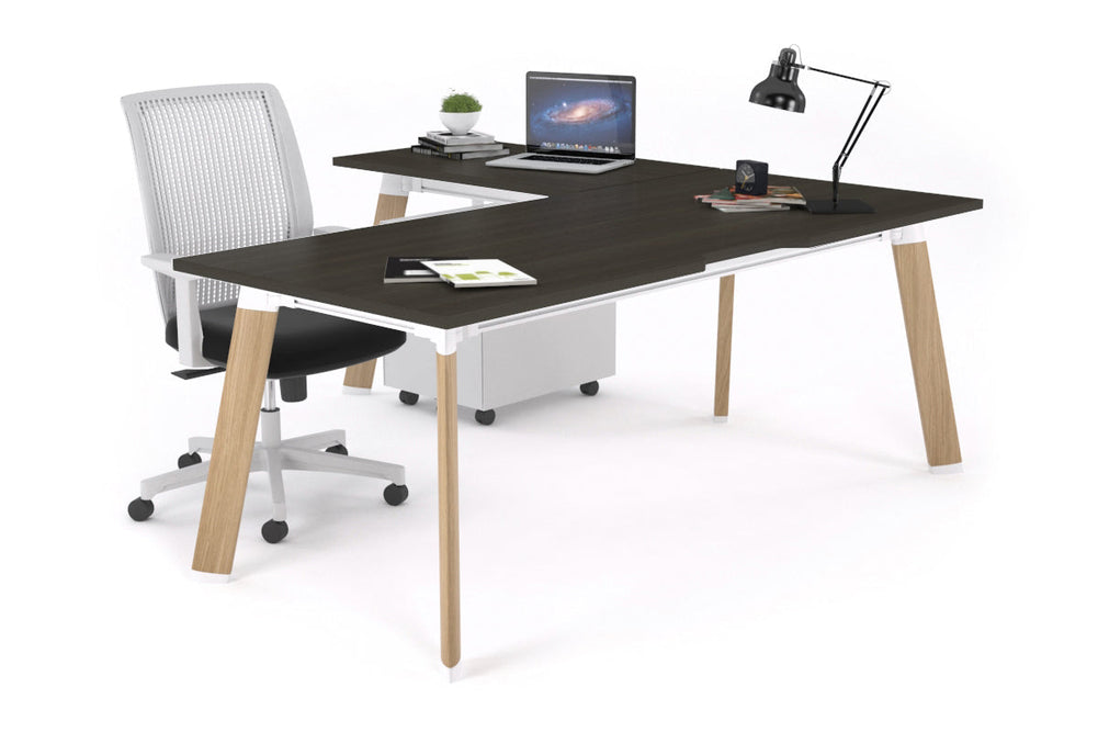 Switch Executive Corner Office Desk [1800L x 1550W with Cable Scallop]-wood imprint leg dark oak none
