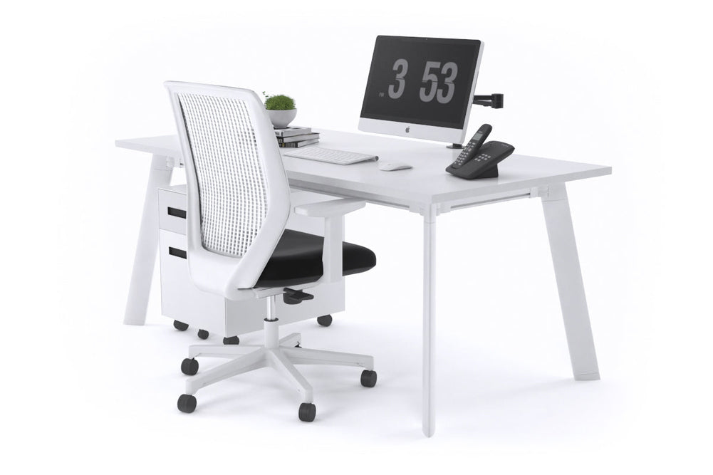 Switch Executive Desk [1200L x 700W]-white leg white none