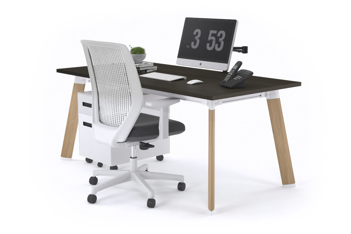 Switch Executive Desk [1600L x 700W] Jasonl wood imprint leg dark oak none