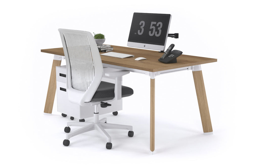 Switch Executive Desk [1800L x 700W]-wood imprint leg salvage oak none