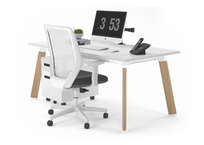 Switch Executive Desk [1800L x 800W with Cable Scallop] Jasonl wood imprint leg white none