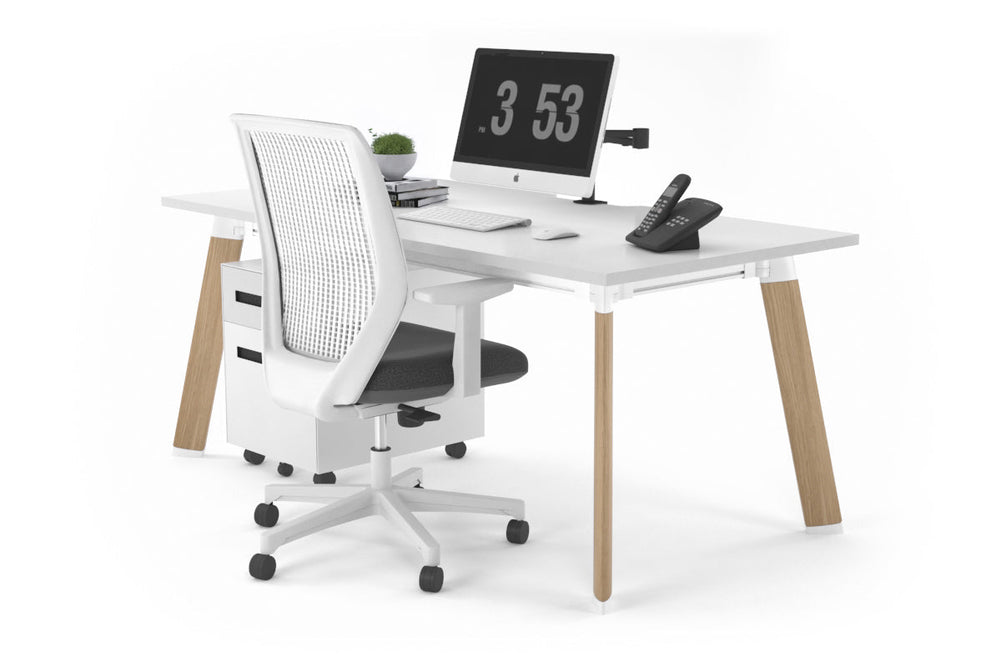 Switch Executive Desk [1800L x 800W with Cable Scallop]-wood imprint leg white none