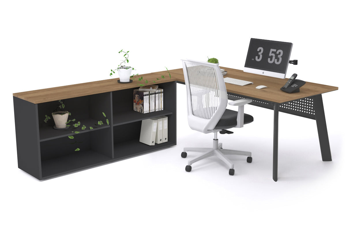Switch Executive Setting With Uniform Spine - Black Frame [1800L x 700W] Jasonl salvage oak black modesty open bookcase