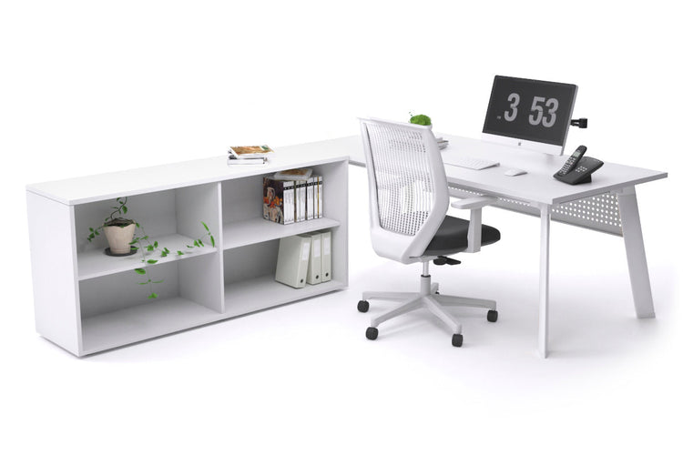 Switch Executive Setting With Uniform Spine - White Frame [1600L x 700W] Jasonl white white modesty open bookcase