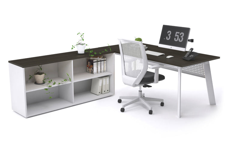 Switch Executive Setting With Uniform Spine - White Frame [1800L x 700W] Jasonl dark oak white modesty open bookcase