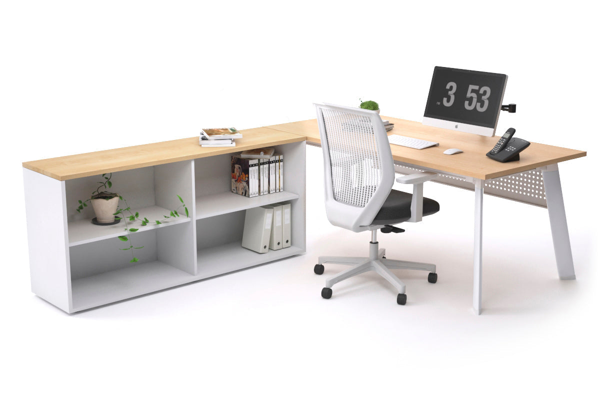 Switch Executive Setting With Uniform Spine - White Frame [1800L x 700W] Jasonl maple white modesty open bookcase