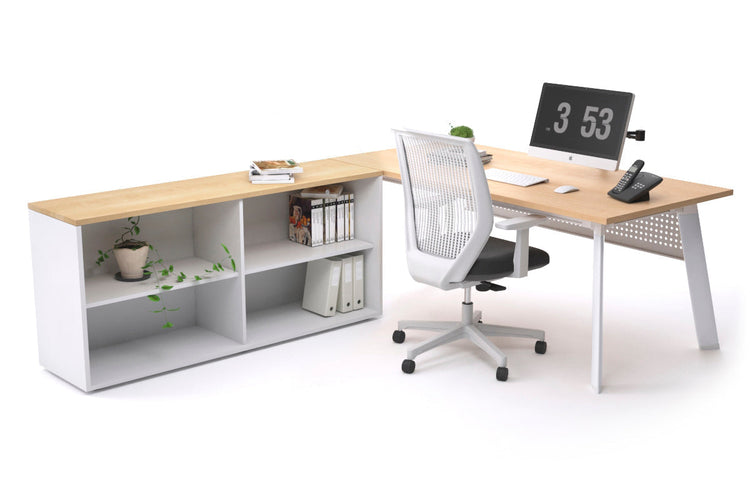 Switch Executive Setting With Uniform Spine - White Frame [1800L x 700W] Jasonl maple white modesty open bookcase