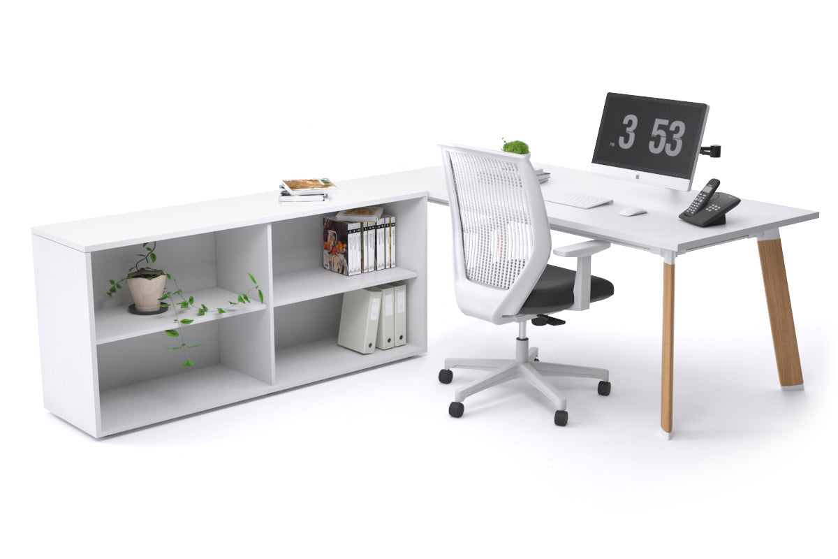 Switch Executive Setting With Uniform Spine - Wood Imprint Frame [1600L x 700W] Jasonl white none open bookcase