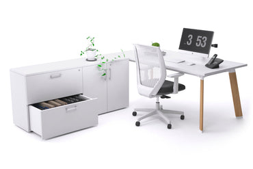 Switch Executive Setting With Uniform Spine - Wood Imprint Frame [1600L x 700W] Jasonl white none 2 drawer 2 door filing cabinet