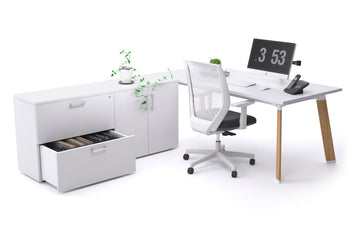  - Switch Executive Setting With Uniform Spine - Wood Imprint Frame [1600L x 700W] - 1