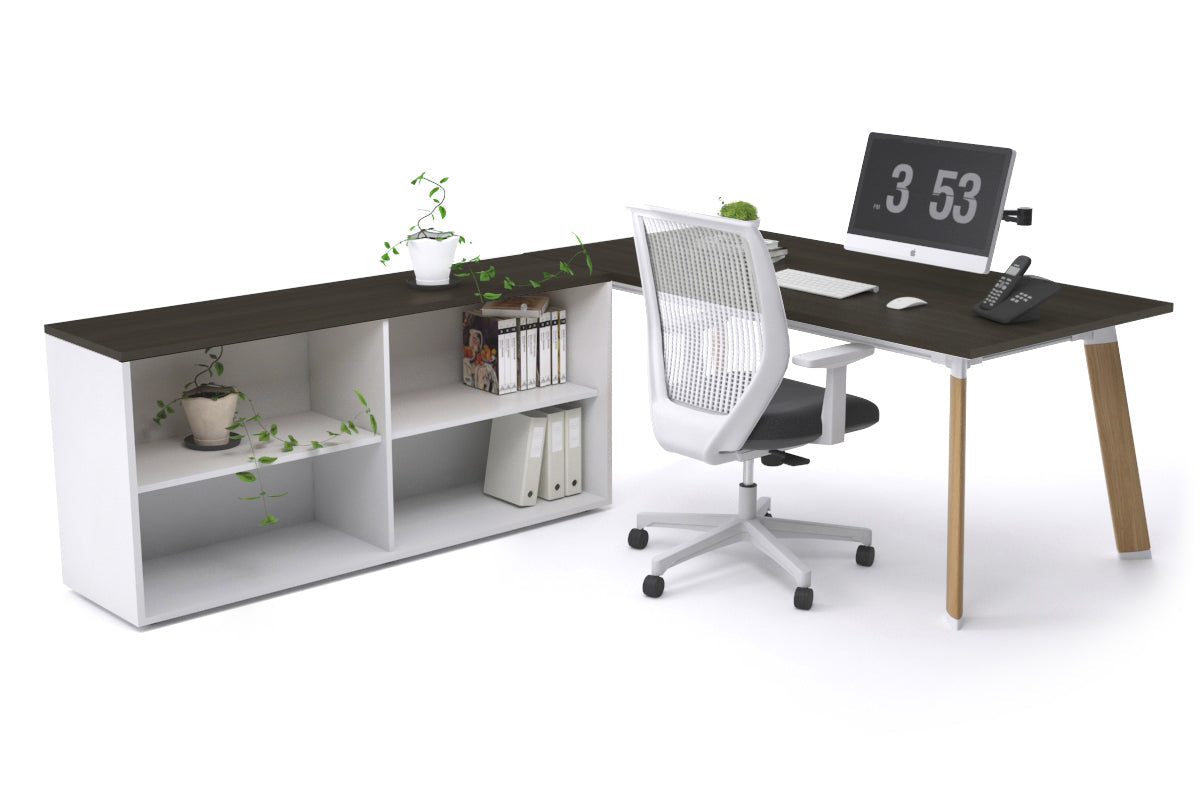 Switch Executive Setting With Uniform Spine - Wood Imprint Frame [1600L x 700W] Jasonl dark oak none open bookcase