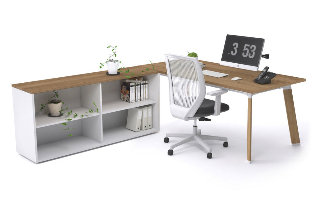 Switch Executive Setting With Uniform Spine - Wood Imprint Frame [1800L x 700W]-salvage oak none open bookcase