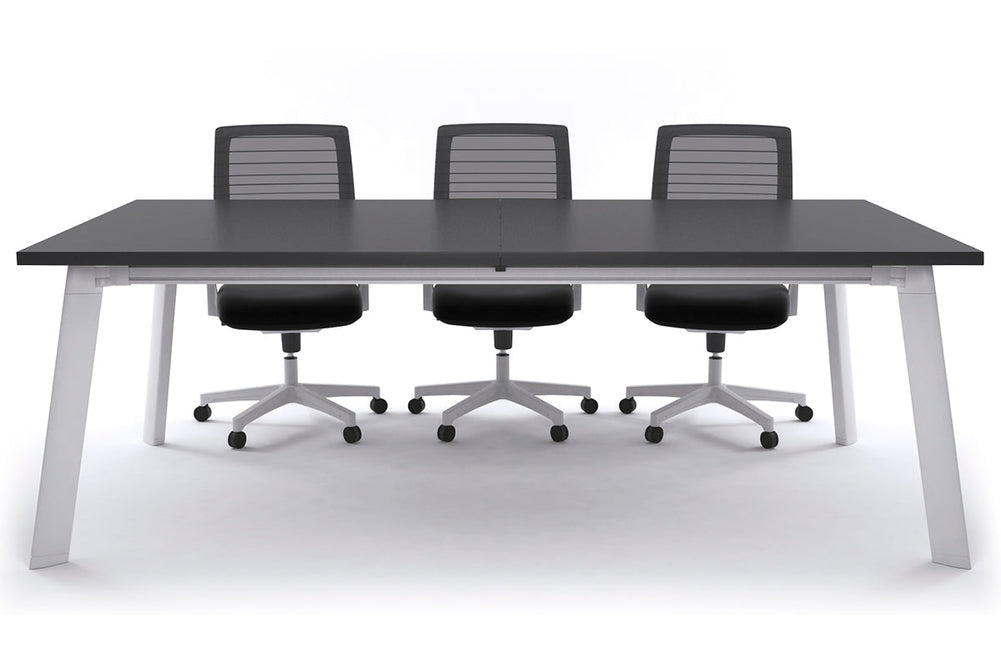 Switch Meeting Room Table [2400L x 1200W]-White black 