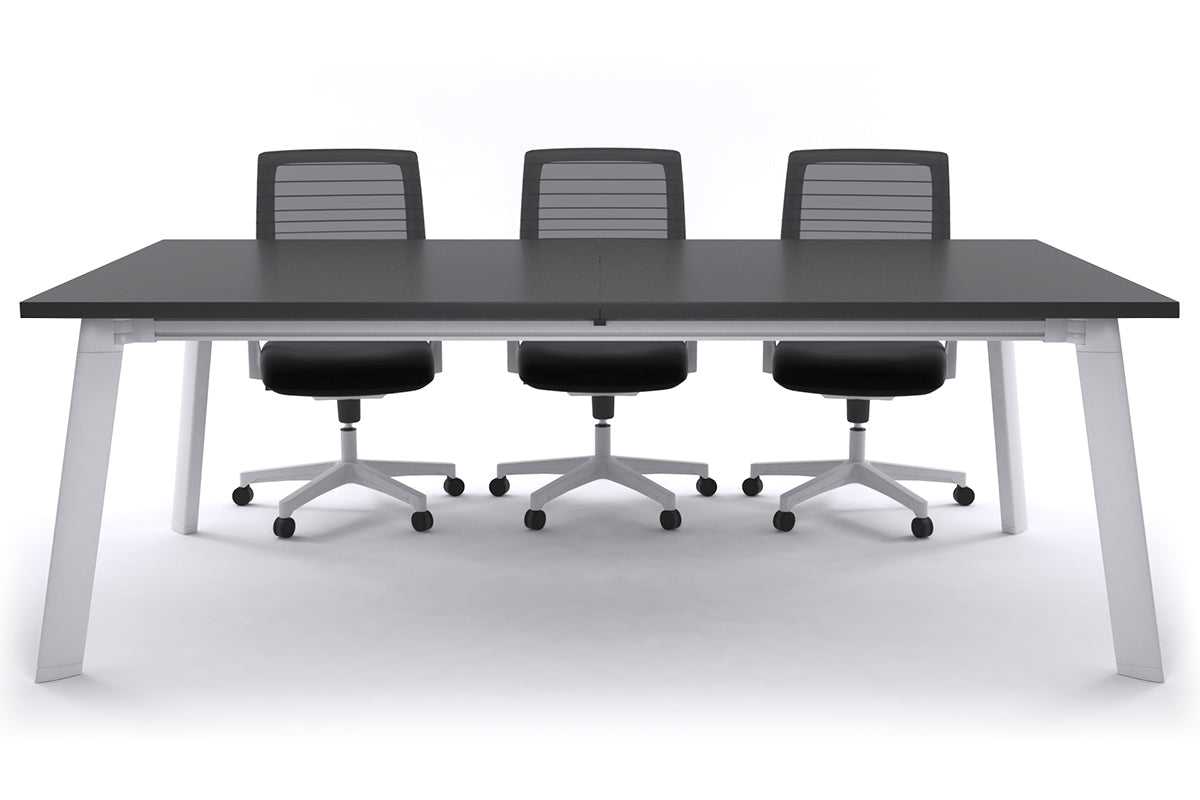Switch Meeting Room Table [2400L x 1200W] Jasonl White black 