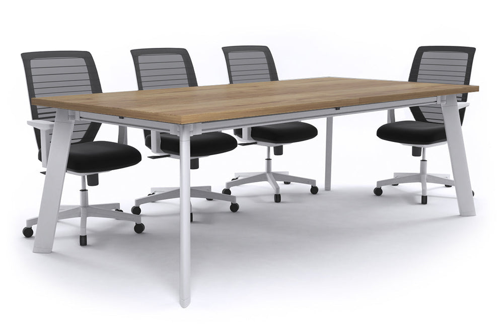 Switch Meeting Room Table [2400L x 1200W]-Black dark oak 
