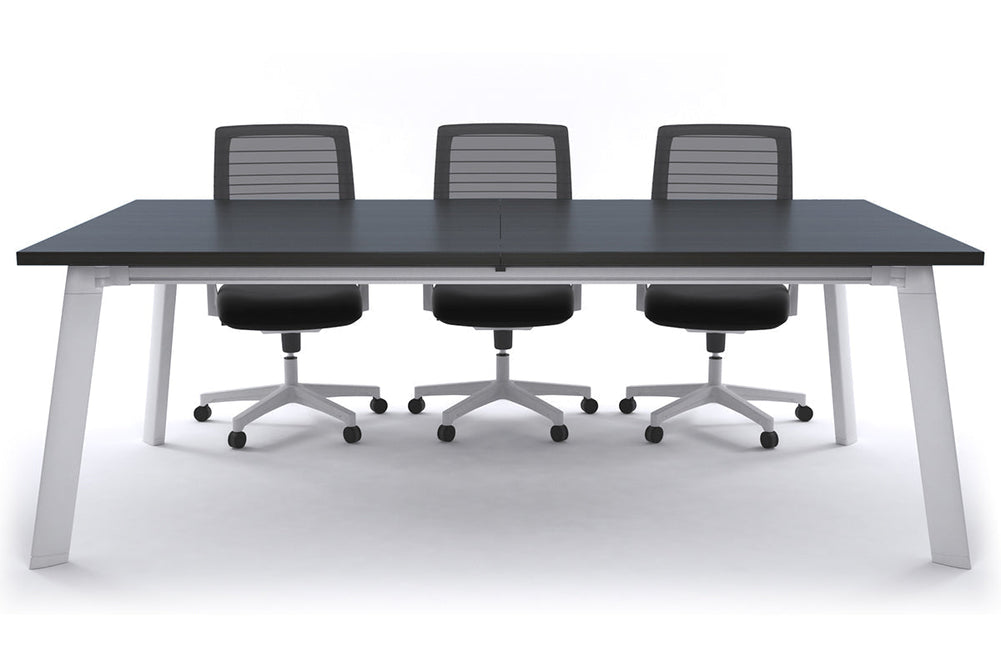 Switch Meeting Room Table [2400L x 1200W]-White dark oak 