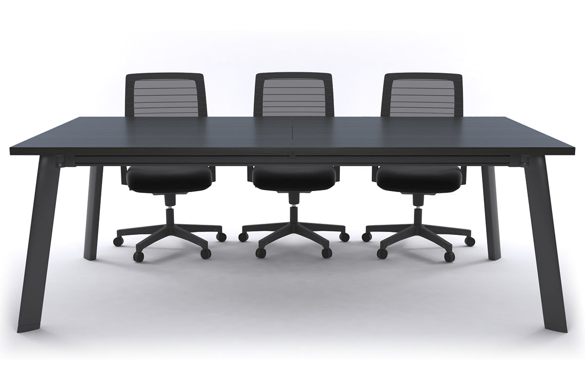 Switch Meeting Room Table [2400L x 1200W] Jasonl Black dark oak 