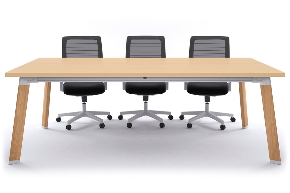 Switch Meeting Room Table [2400L x 1200W]-Wood imprint maple 