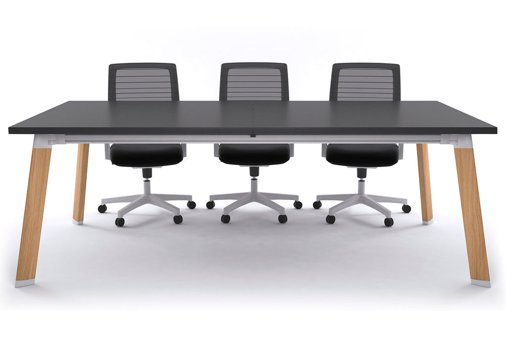 Switch Meeting Room Table [2400L x 1200W]-Wood imprint black 