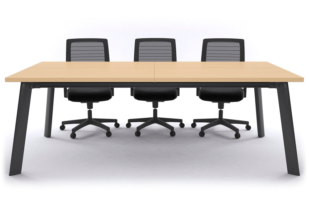 Switch Meeting Room Table [2400L x 1200W]-Black maple 